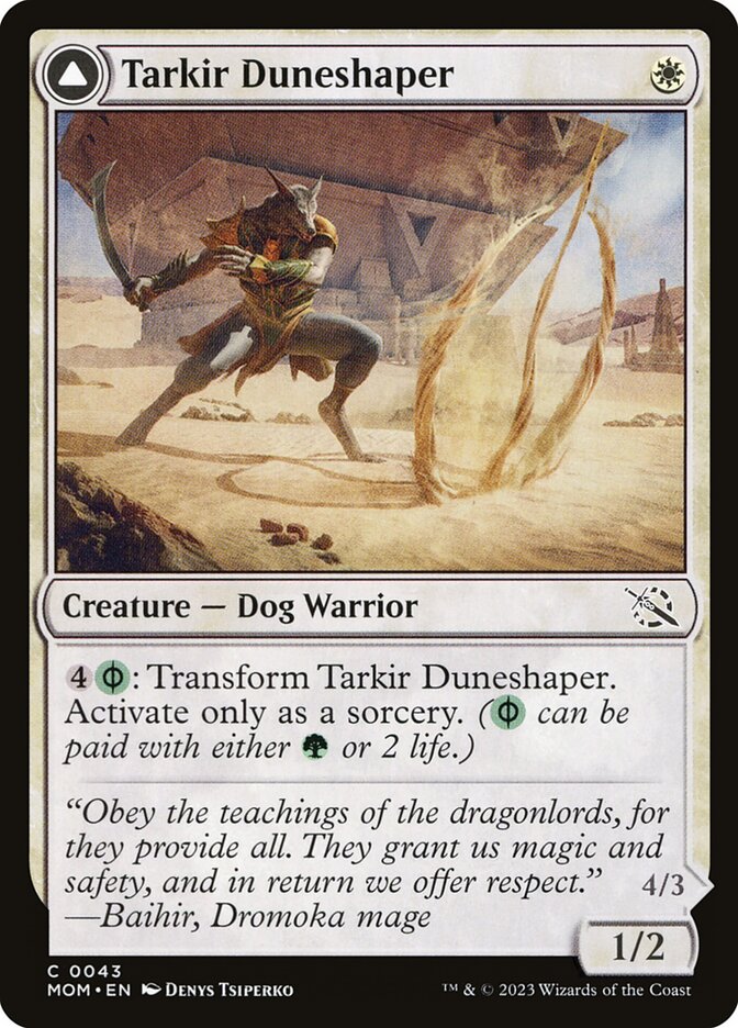 Tarkir Duneshaper // Burnished Dunestomper (43) - March of the Machine (MOM)