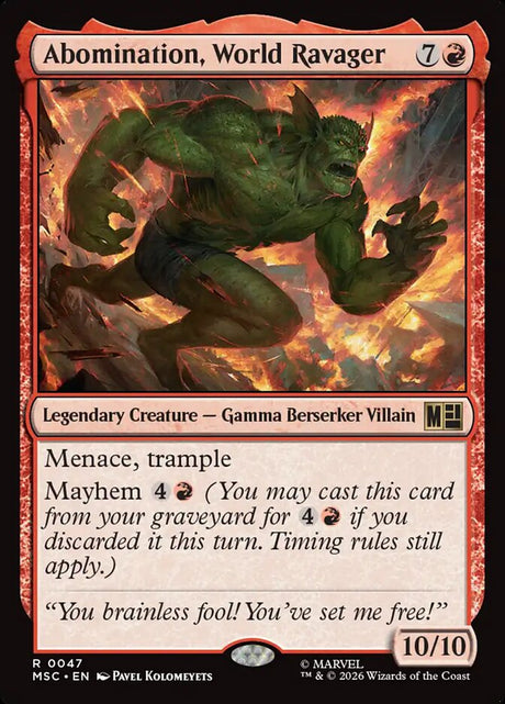 Abomination, World Ravager (47) - Marvel Super Heroes Commander (MSC)