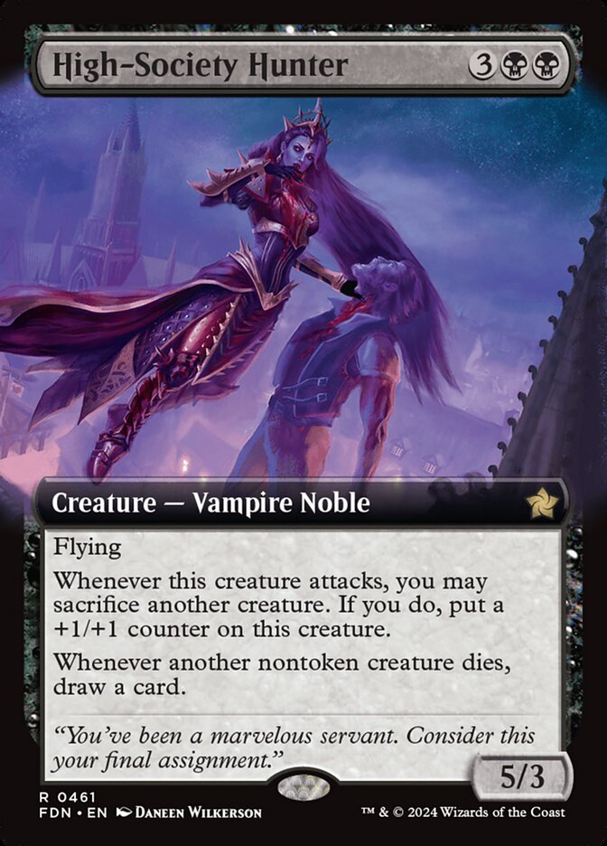 High-Society Hunter - [Foil, Extended Art] Foundations (FDN)