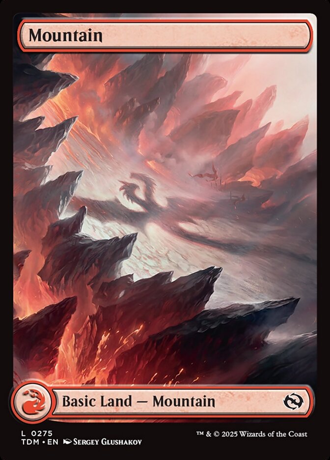 Mountain (275) - [Foil, Full Art] Tarkir: Dragonstorm (TDM)