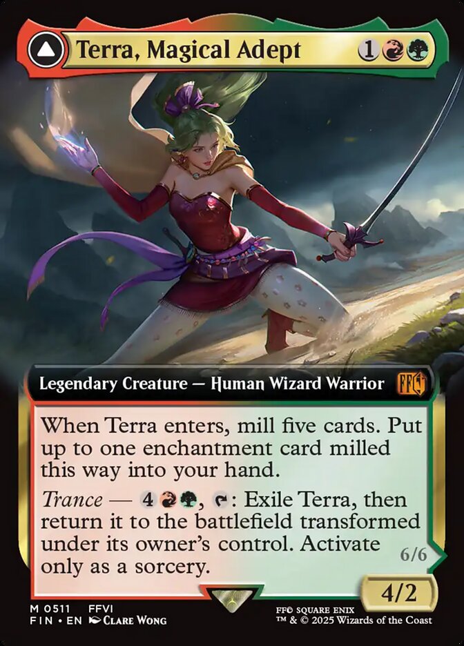 Terra, Magical Adept // Esper Terra (511) - [Foil, Extended Art] Final Fantasy (FIN)