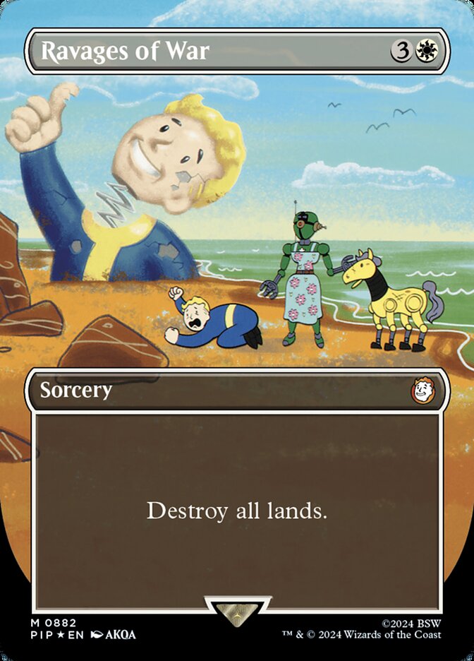 Ravages of War - [Surge Foil, Borderless] Fallout (PIP)
