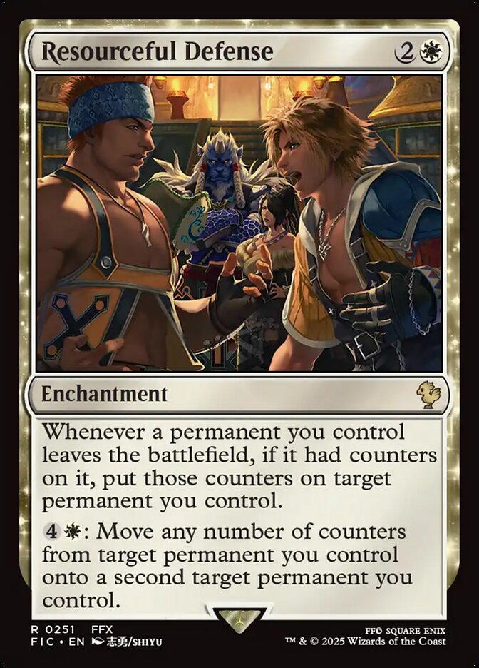Resourceful Defense (251) - [Surge Foil] Final Fantasy Commander (FIC)