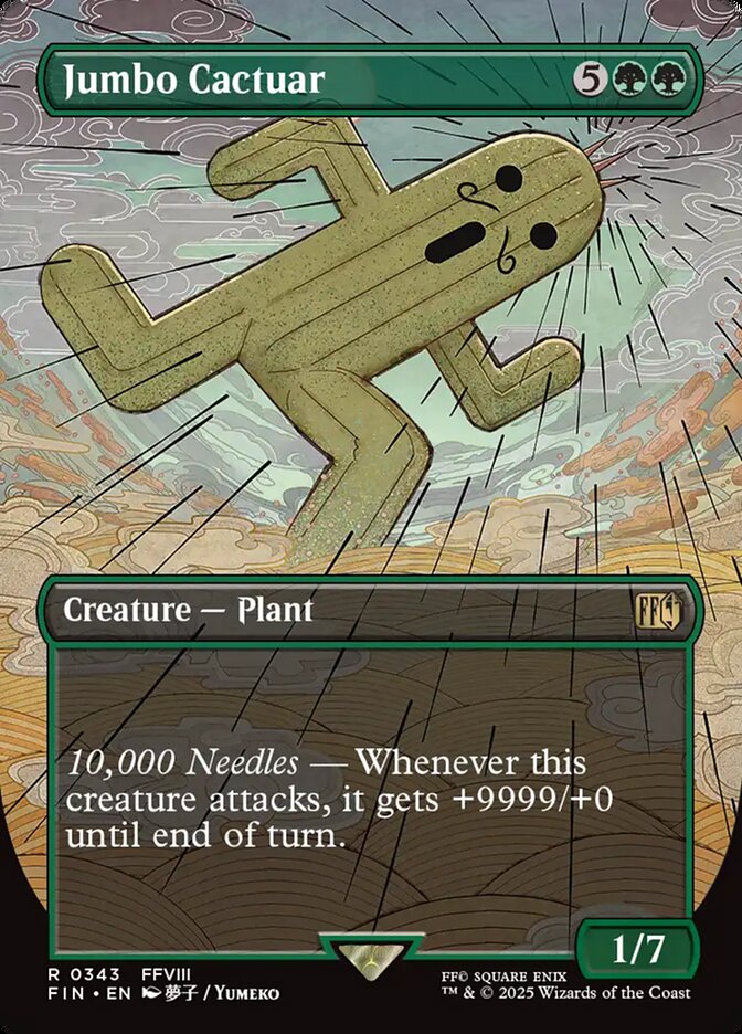 Jumbo Cactuar (343) - [Foil, Borderless] Final Fantasy (FIN)