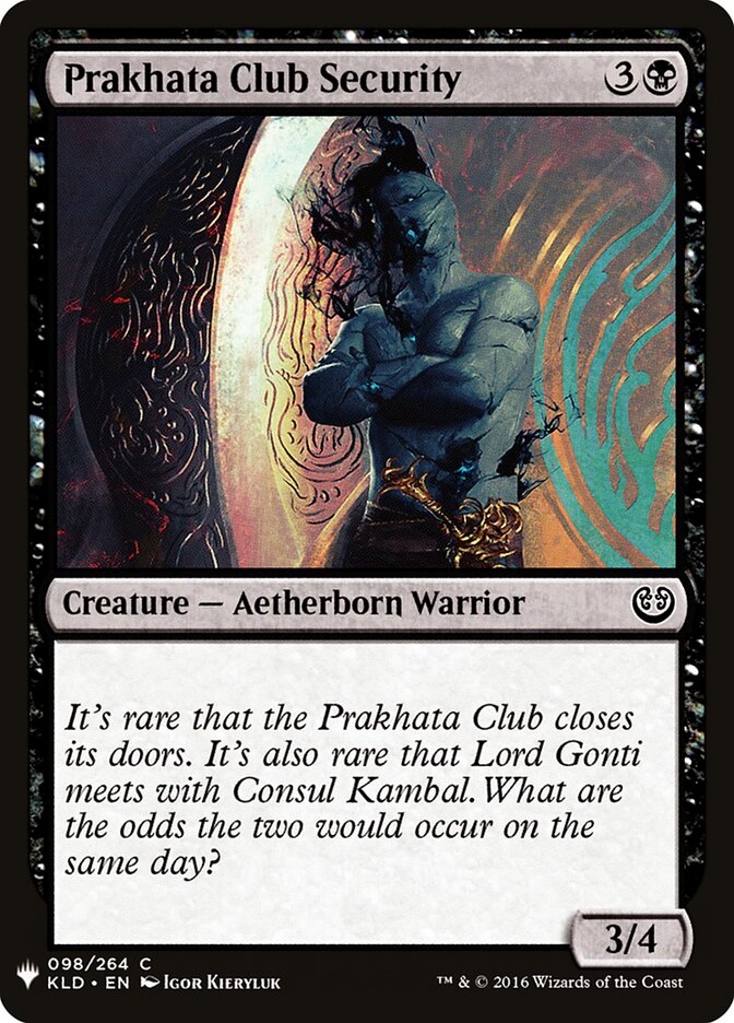 Prakhata Club Security (KLD-98) - The List (PLST)