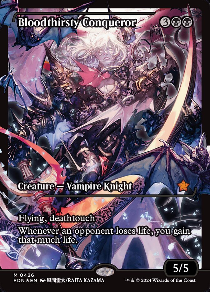 Bloodthirsty Conqueror - [Foil, Showcase] Foundations (FDN)