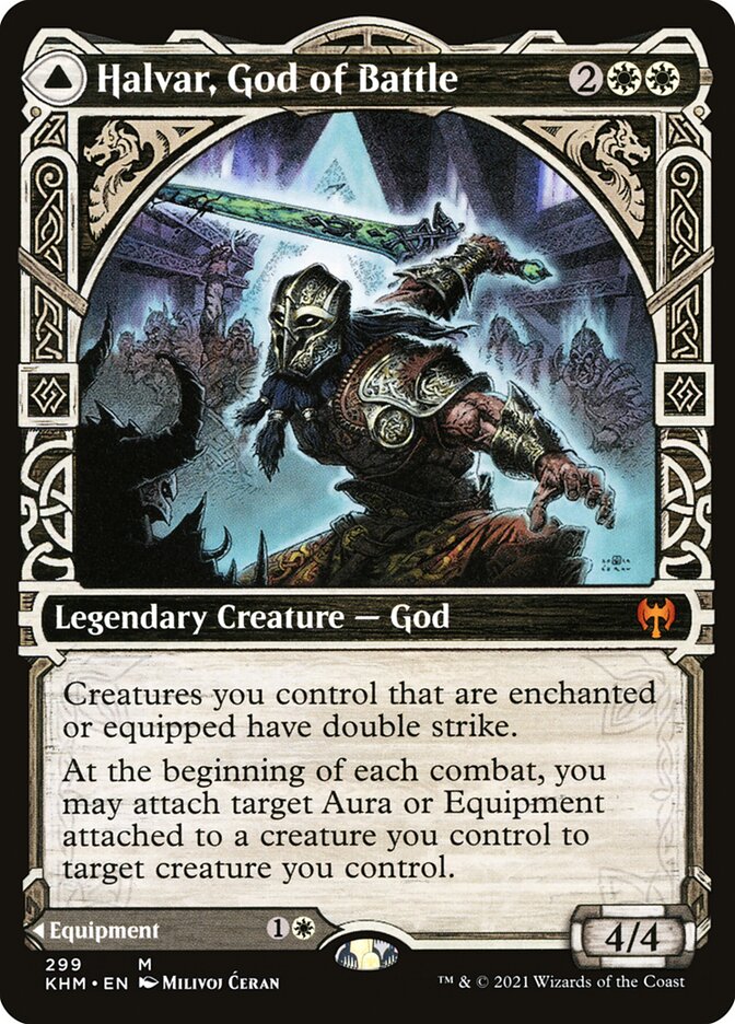 Halvar, God of Battle // Sword of the Realms (299) - Kaldheim (KHM)