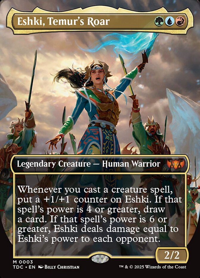 Eshki, Temur's Roar - [Foil, Borderless] Tarkir: Dragonstorm Commander (TDC)
