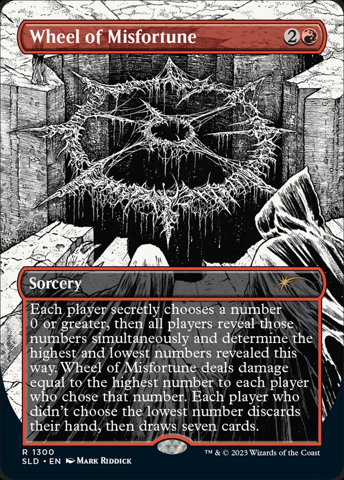 Wheel of Misfortune (1300) - [Foil, Borderless] Secret Lair Drop (SLD)