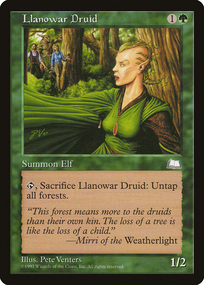 Llanowar Druid (133) - Weatherlight (WTH)
