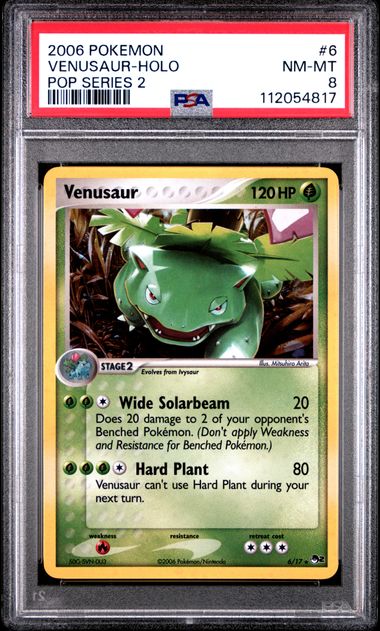 Venusaur #6 - [Graded PSA 8] POP Series 2 (POP)