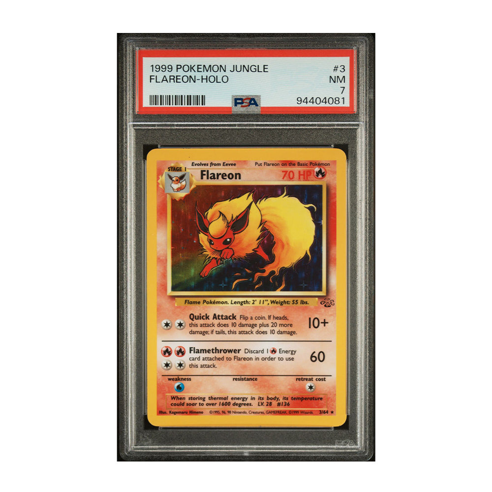 Flareon (3) - [Holo, Graded PSA 7] Jungle (JU)