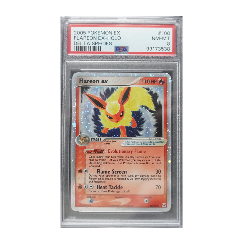 Flareon ex [Holo, Graded PSA 8] - Delta Species (DS)