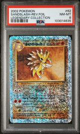 Sandslash #62 - [Reverse Holo, Graded PSA 8] Legendary Collection