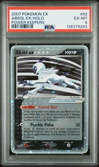 Absol ex #92 - [Graded PSA 6] Power Keepers (PK)