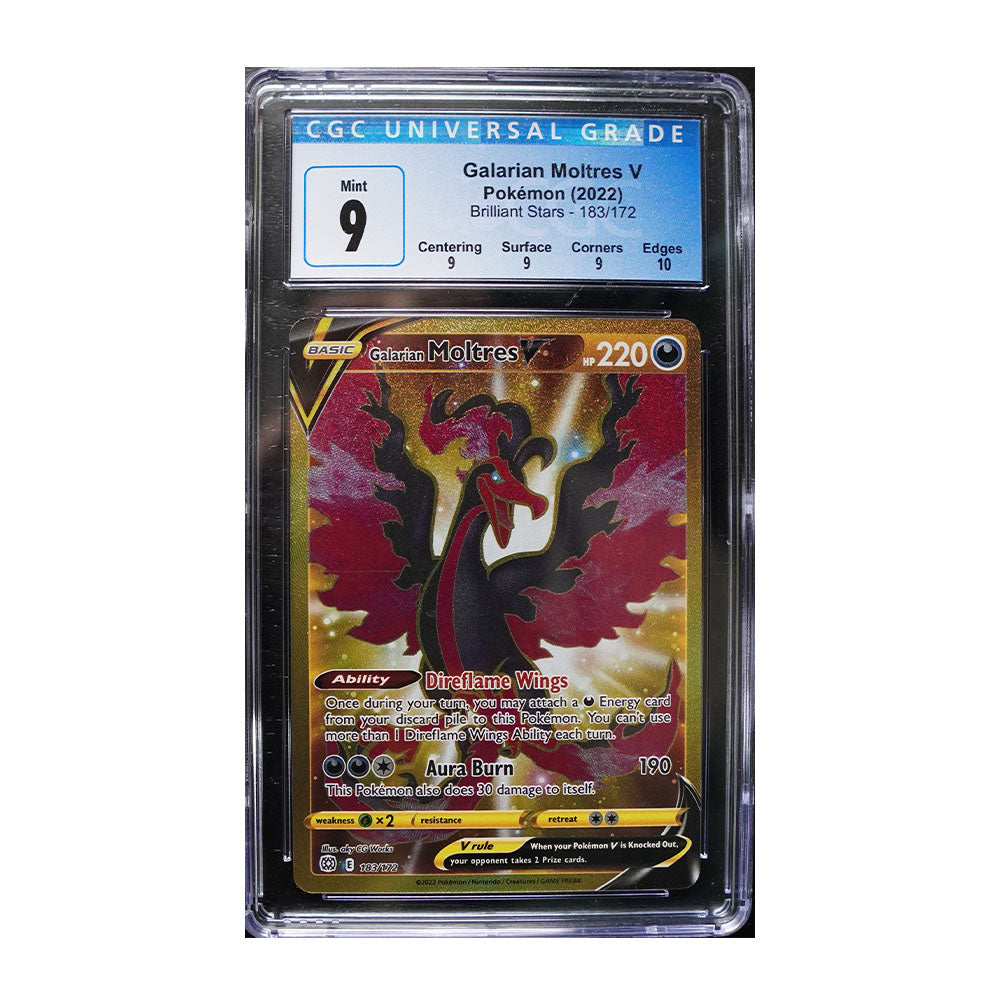 Galarian Moltres V (Secret) [Holo, Graded CGC 9] - SWSH09: Brilliant Stars (SWSH09)