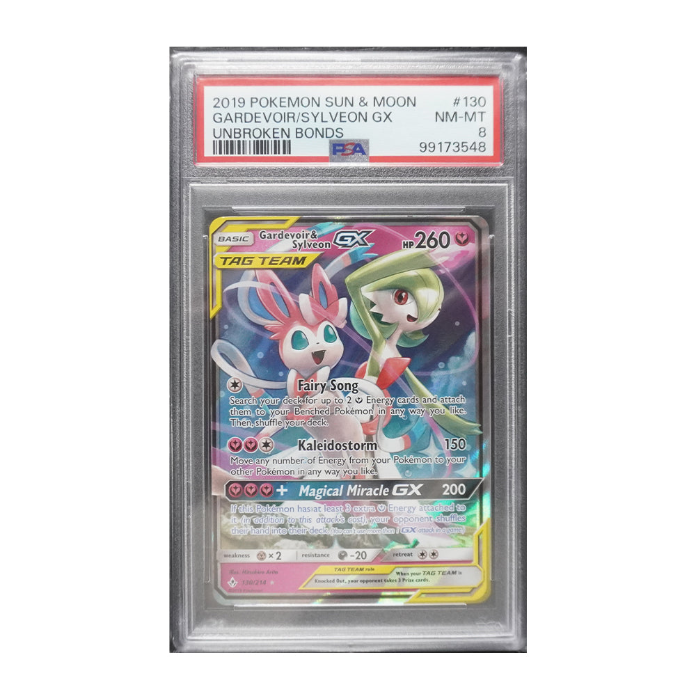 Gardevoir & Sylveon GX [Holo, Graded PSA 8] - SM - Unbroken Bonds (SM10)