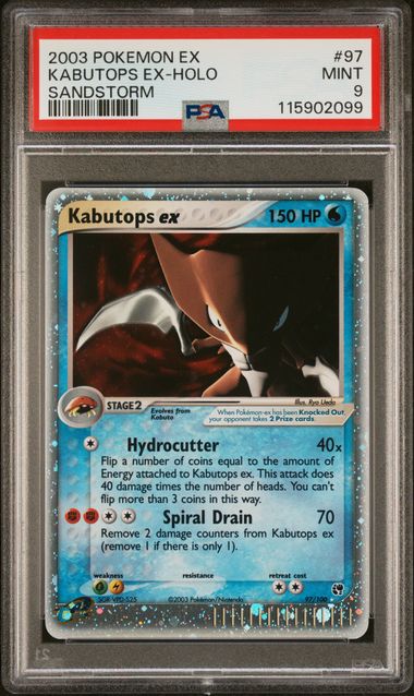 Kabutops ex #97 - [Graded PSA 9] Sandstorm (SS)