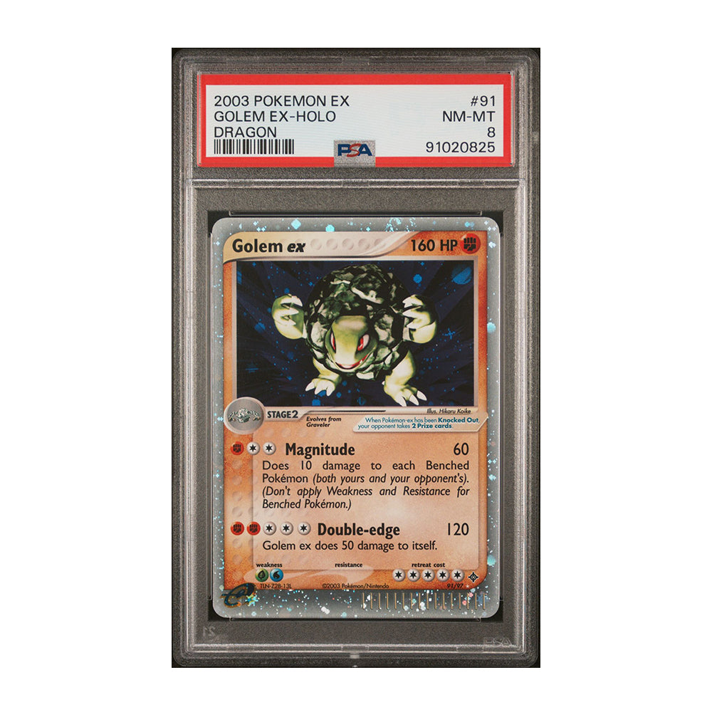 Golem ex - [Holo, Graded PSA 8] Dragon (DR)