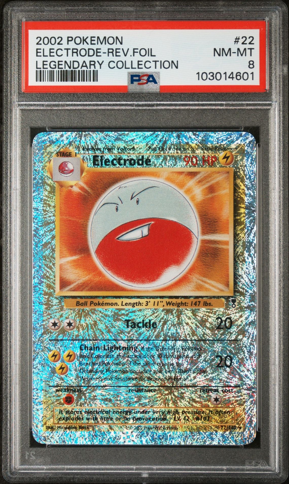 Electrode #22 - [Reverse Holo, Graded PSA 8] Legendary Collection