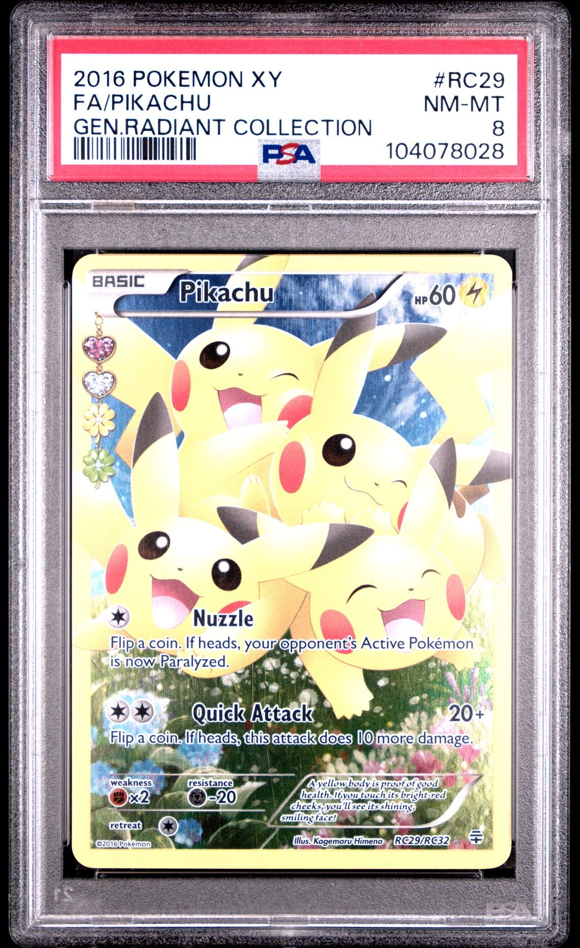 Pikachu #29 - [Graded PSA 8] Xy Generations Radiant Collection Rc