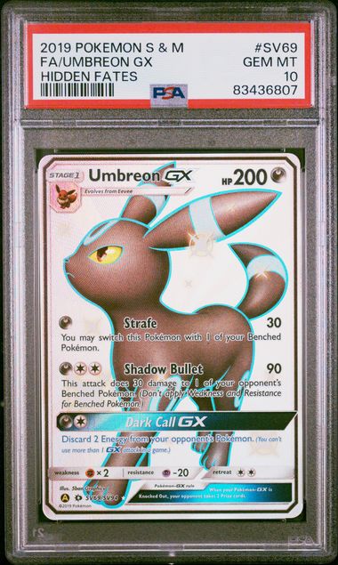 Umbreon Gx #69 - [Graded PSA 10] Sun & Moon Hidden Fates Sv