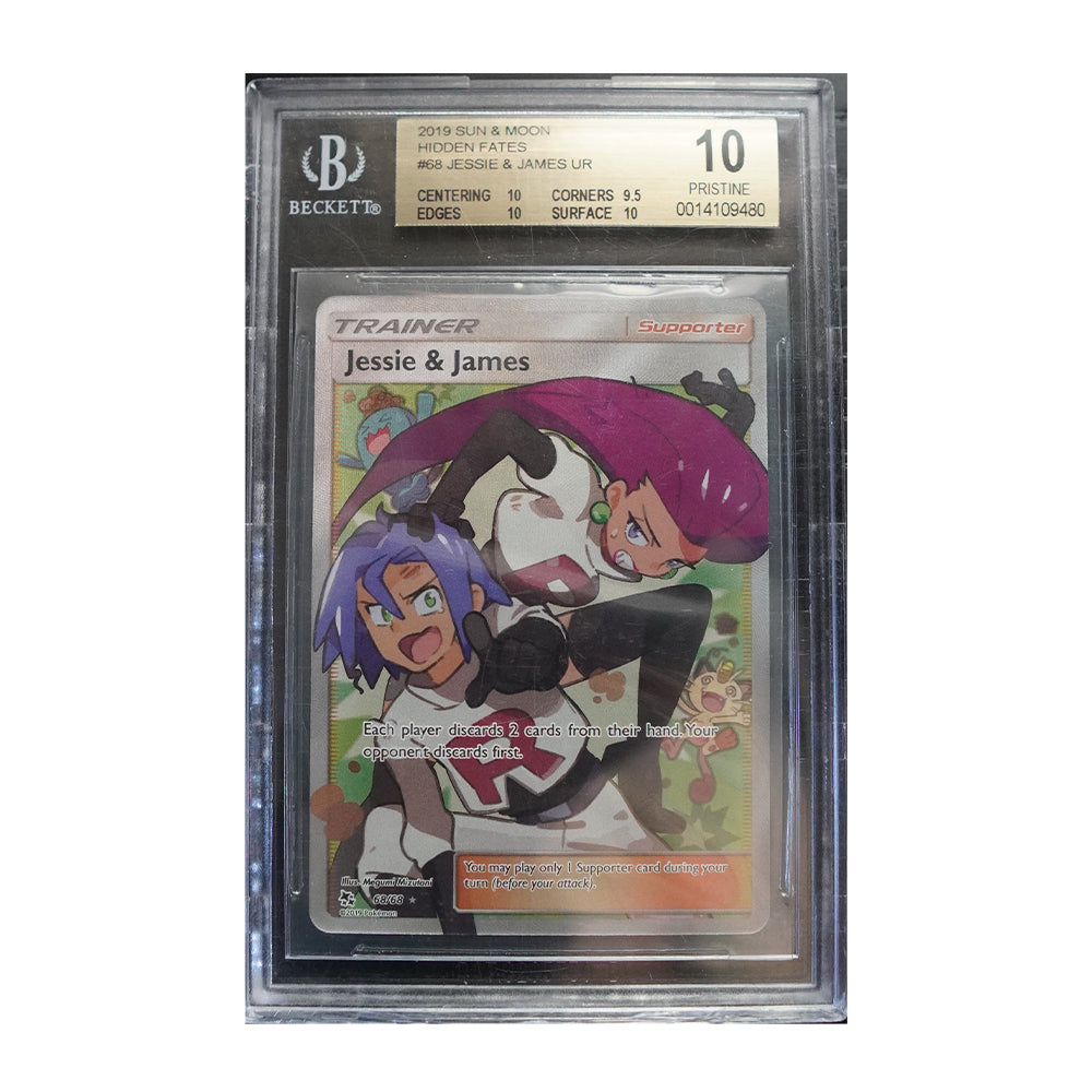 Jessie & James (Full Art) - [Holo, Graded BGS Pristine 10] Hidden Fates (HIF)