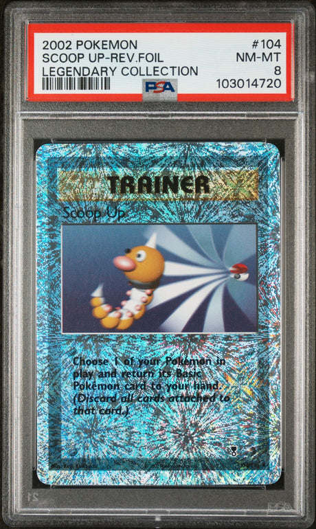 Scoop Up #104 - [Reverse Holo, Graded PSA 8] Legendary Collection