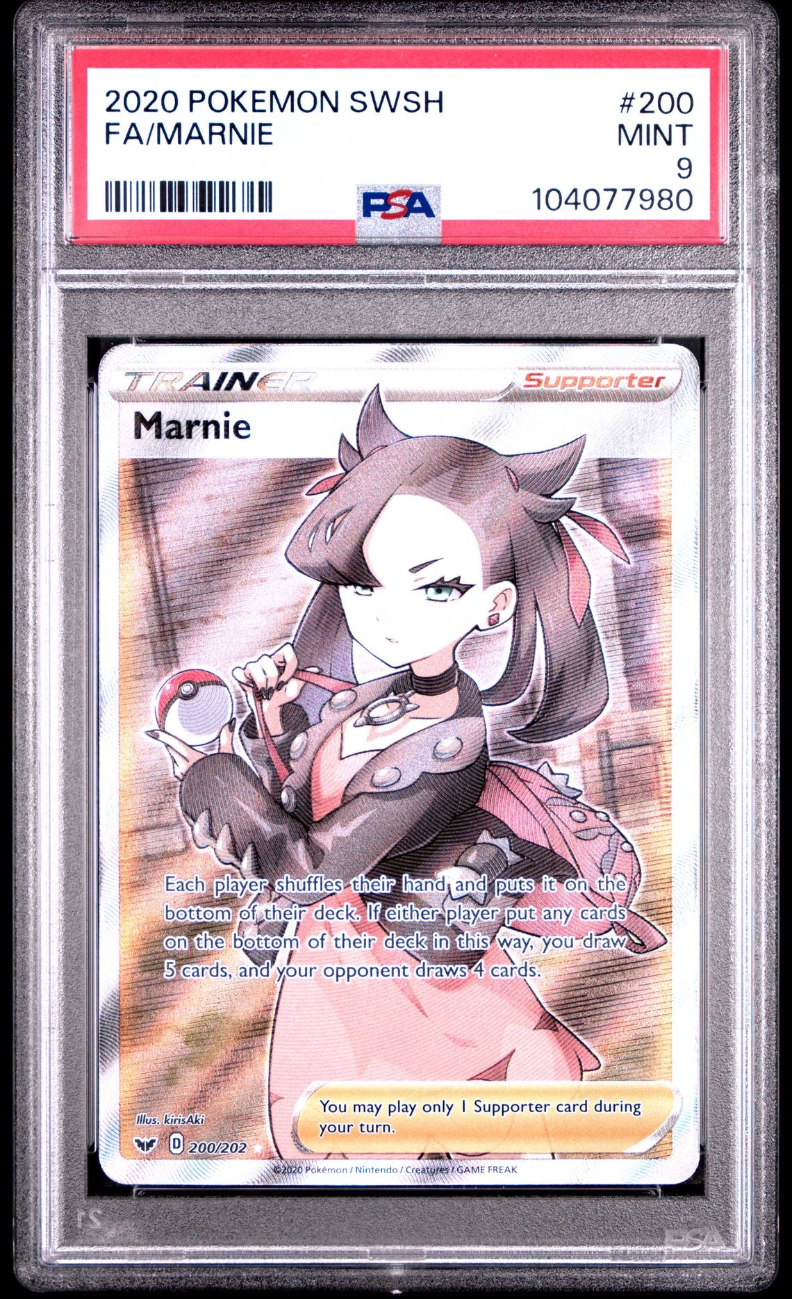 Marnie #200 - [Graded PSA 9] Sword & Shield