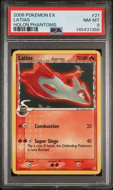 Latias (Delta Species) #21 - [Graded PSA 8] Holon Phantoms (HP)