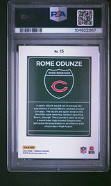 Rome Odunze 2024 Panini Donruss Downtown! #15 - [PSA Graded 10] - Back