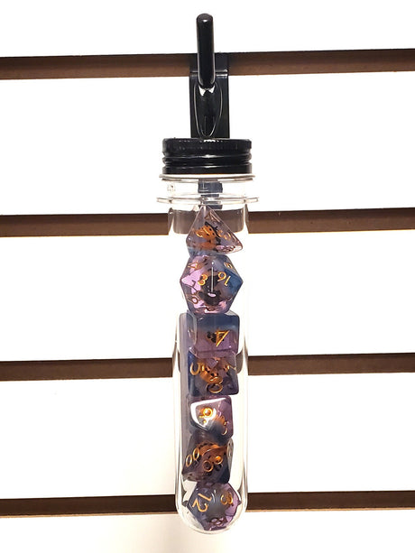 Old School 7 Piece DnD RPG Dice Set: Animal Kingdom - Ladybug - Yellow