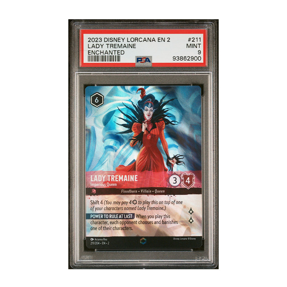 Lady Tremaine - [Foil, Enchanted, Graded PSA 9] - Imperious Queen (Enchanted) - Rise of the Floodborn (2)