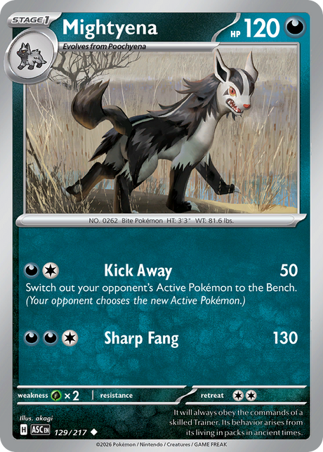 Mightyena (129/217) - Ascended Heroes (ASC)