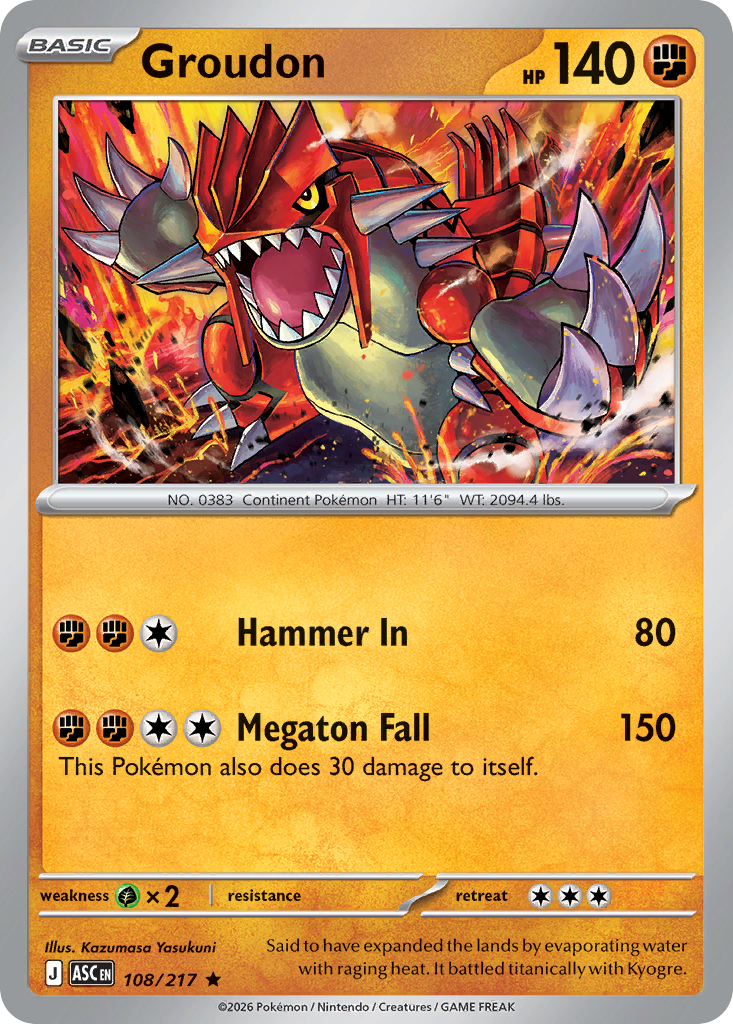 Groudon (108/217) - Ascended Heroes (ASC)