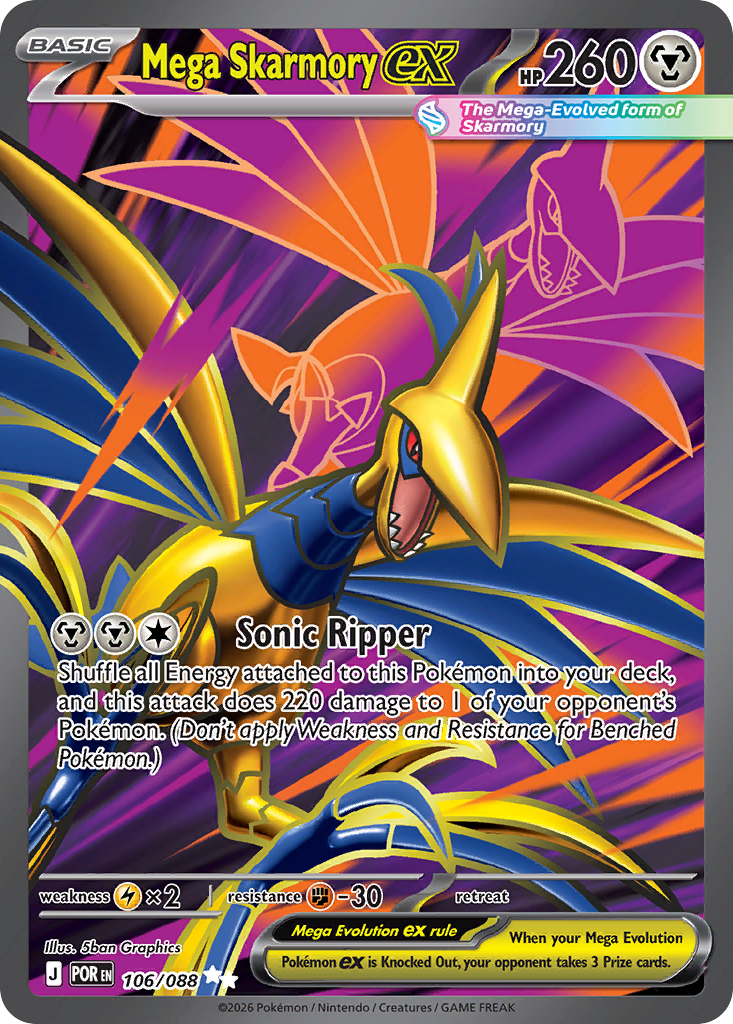 Mega Skarmory ex (106/88) - [Full Art] Perfect Order (POR)