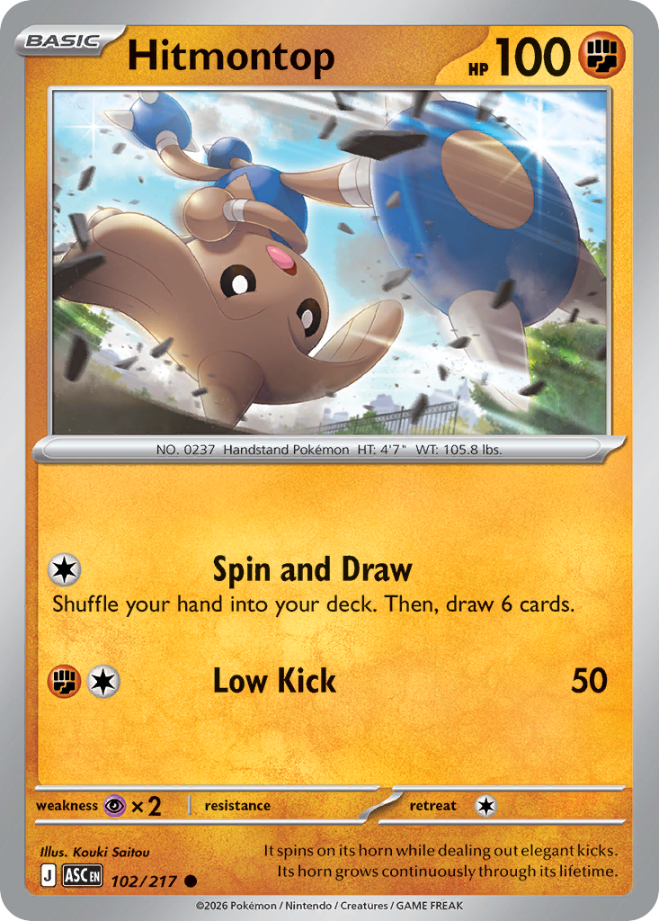 Hitmontop (102/217) - Ascended Heroes (ASC)