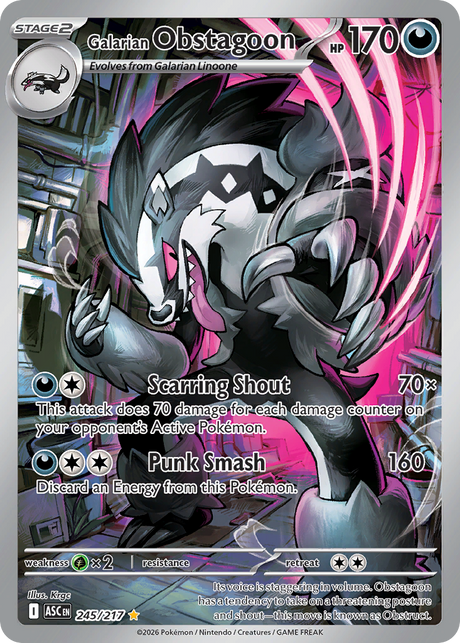Galarian Obstagoon (245/217) - [Illustration Rare] Ascended Heroes (ASC)