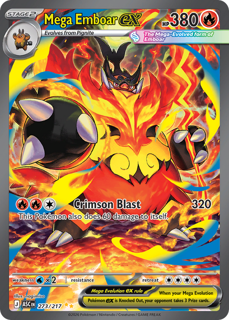 Mega Emboar ex (273/217) - [Special Illustration Rare] Ascended Heroes (ASC)