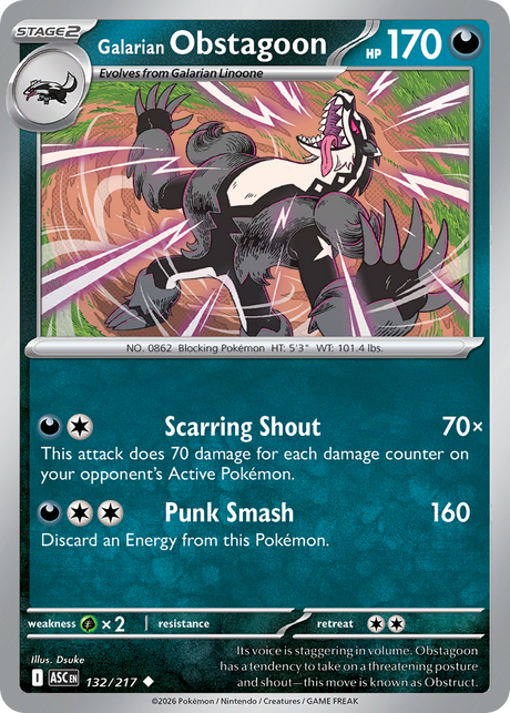 Galarian Obstagoon (132/217) - Ascended Heroes (ASC)