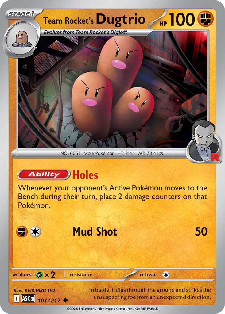 Team Rocket's Dugtrio (101/217) - Ascended Heroes (ASC)