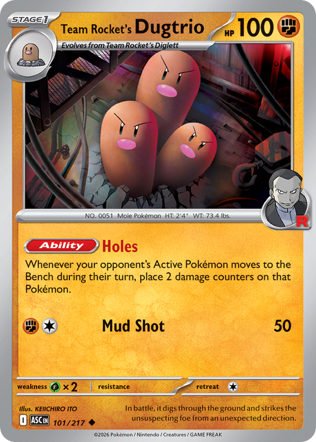 Team Rocket's Dugtrio (101/217) - Ascended Heroes (ASC)