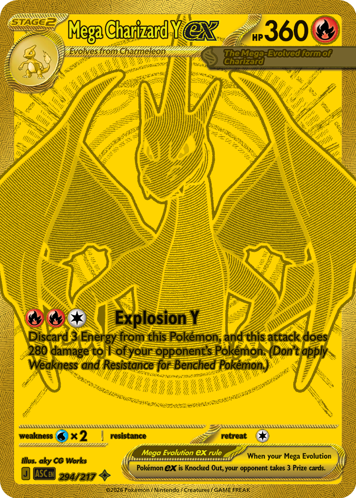 Mega Charizard Y ex (294/217) - [Gold Holo] Ascended Heroes (ASC)
