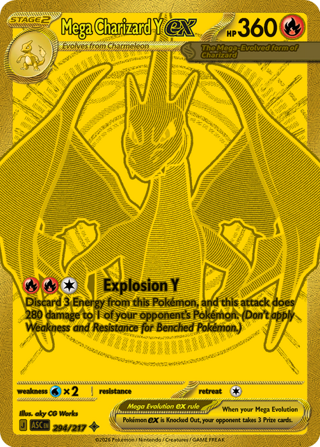 Mega Charizard Y ex (294/217) - [Gold Holo] Ascended Heroes (ASC)