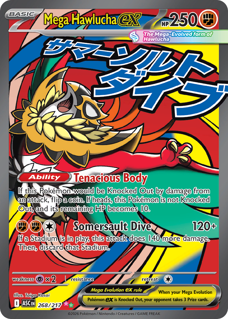 Mega Hawlucha ex (268/217) - [Alternate Art] Ascended Heroes (ASC)