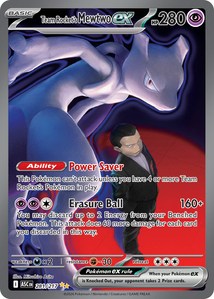 Team Rocket's Mewtwo ex (281/217) - [Special Illustration Rare] Ascended Heroes (ASC)