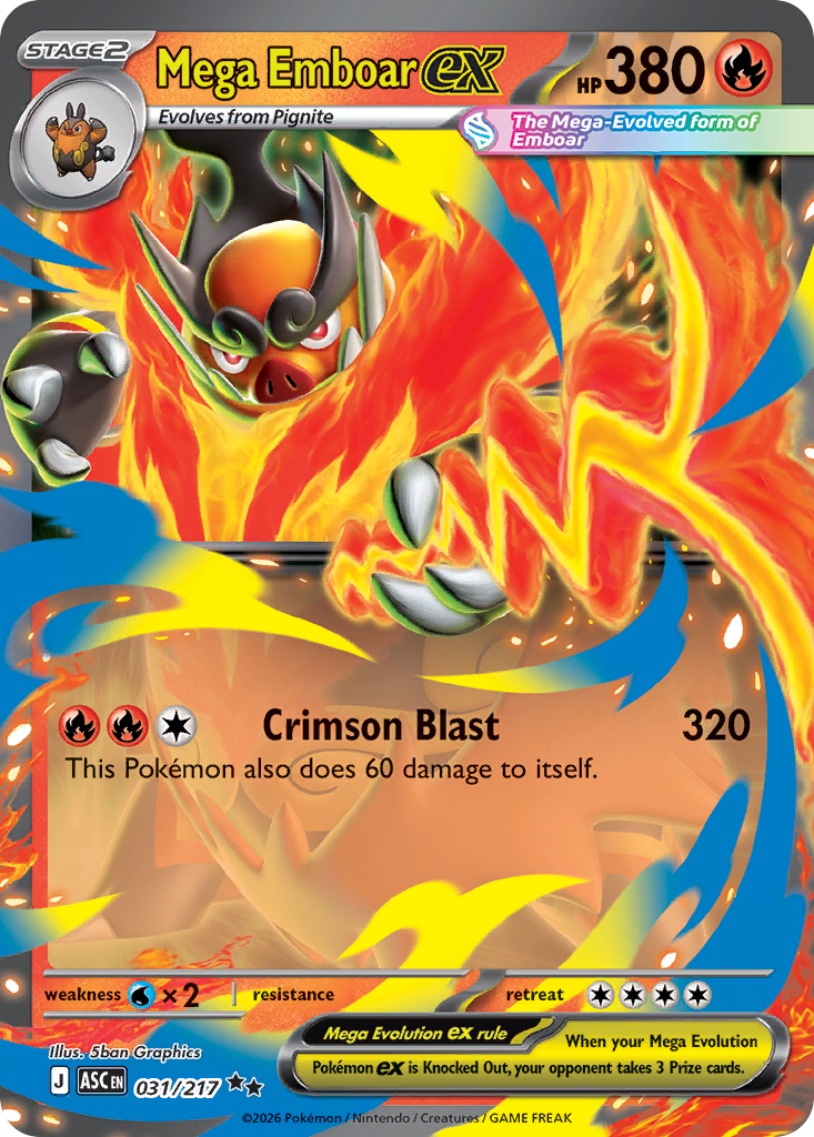Mega Emboar ex (31/217) - Ascended Heroes (ASC)