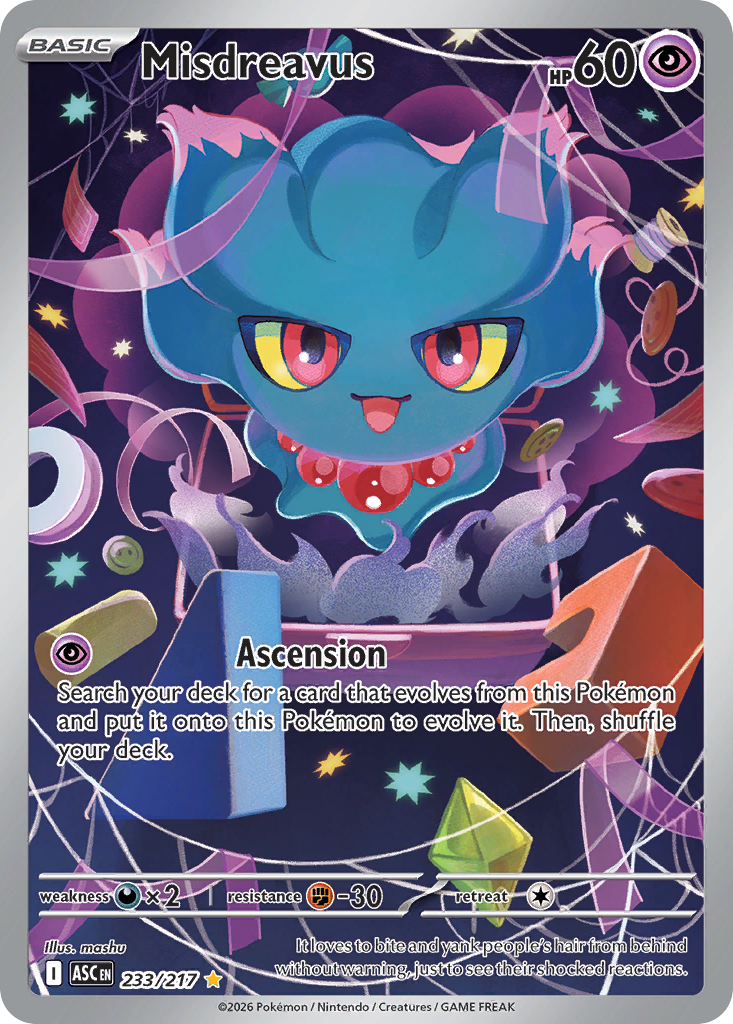 Misdreavus (233/217) - [Illustration Rare] Ascended Heroes (ASC)