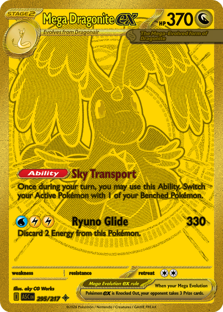 Mega Dragonite ex (295/217) - [Gold Holo] Ascended Heroes (ASC)
