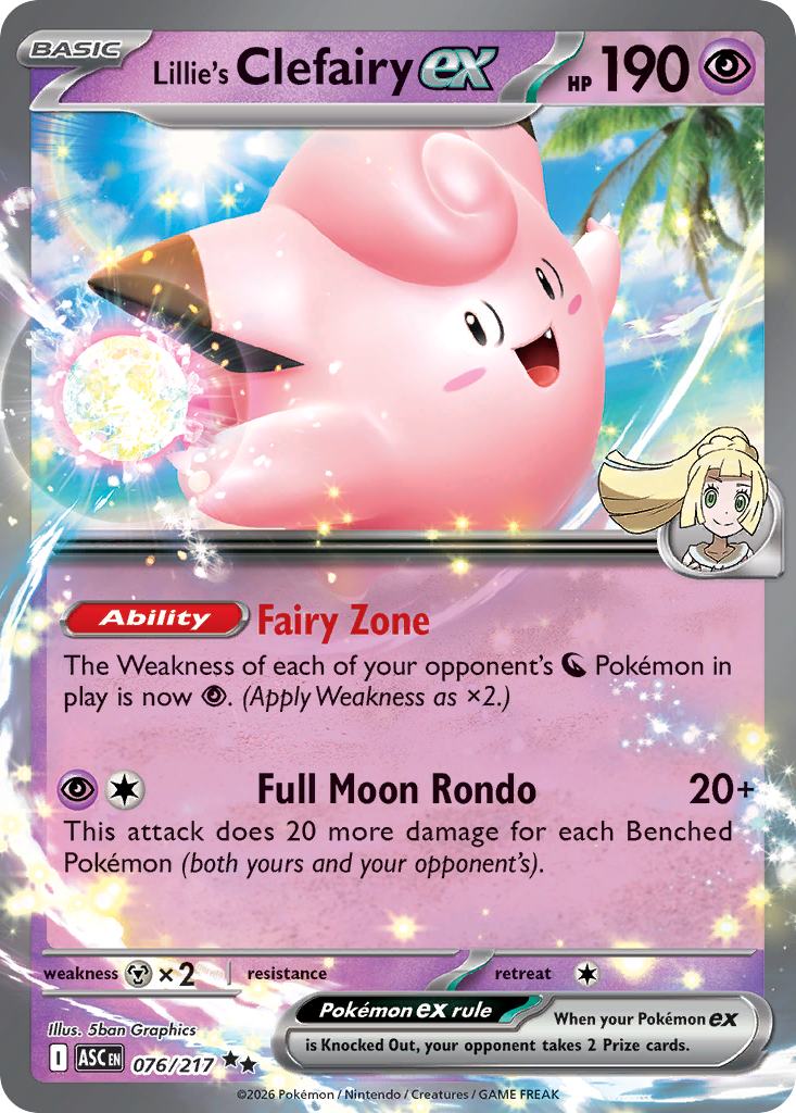 Lillie's Clefairy ex (76/217) - Ascended Heroes (ASC)
